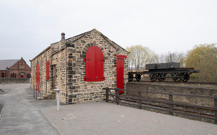 Historic railway building at Locomotion Museum